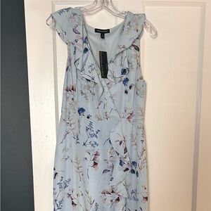 Banana Republic Light Blue Floral High-Low Dress